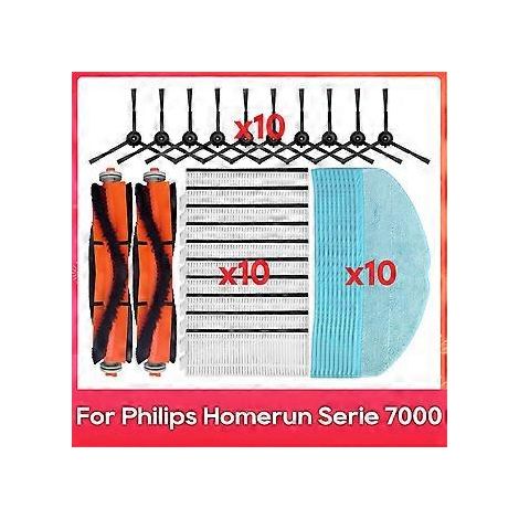 Filtre HEPA pour aspirateur robot laveur Philips Homerun série 7000, XU7100/01, XU7100/02, brosse latérale principale. (1/5)