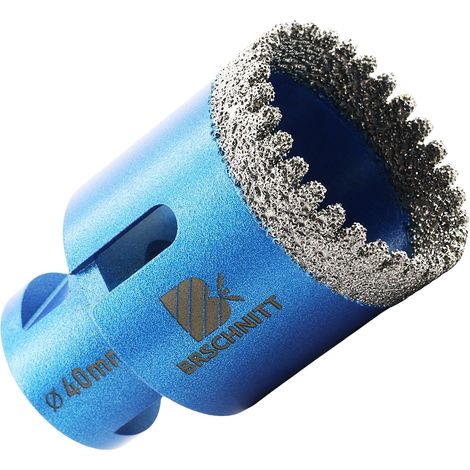 Foret de perçage à diamant de 40 mm, M14 avec pointe en diamant brasée sous vide pour le perçage de carreaux en porcelaine, céramique, marbre et granit (1/5)