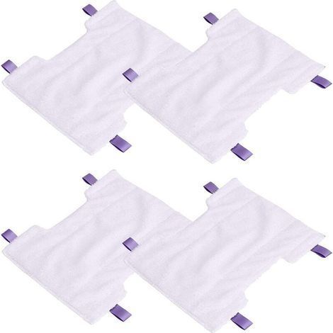 Lot de 4 Tampons Microfibre Compatibles Shark Steam Pocket Mop Nettoyeur Vapeur (1/4)