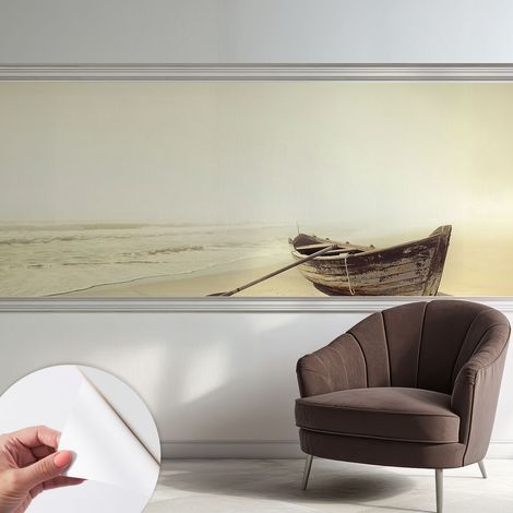 Fotomurale adesivo stickers - murali decorativo - soggiorno moderno - effetto realistico - Tranquillità costiera 250x104 cm (1/5)