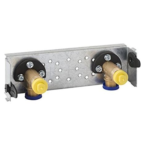 Geberit GIS traversa per rubinetteria a parete esterna, 153 mm, con due allacciamenti idrici, 461740001 (1/4)