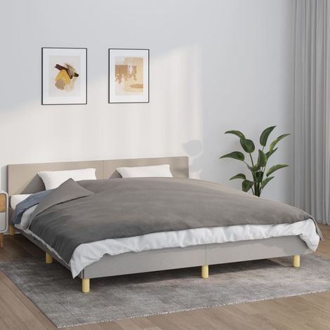vidaXL Weighted Blanket with Cover Grey 155x220 cm 7 kg Fabric (1/5)