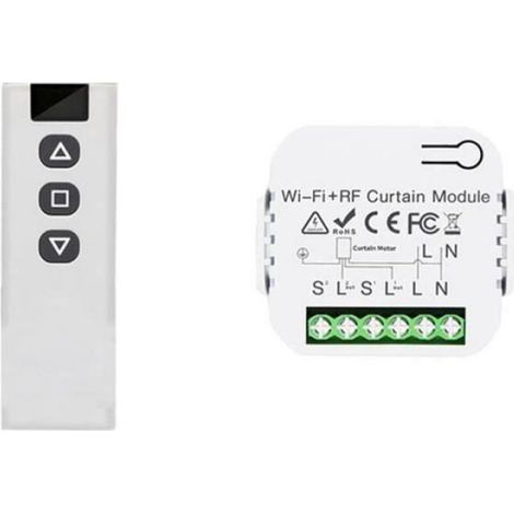 Tuya Smart Life WiFi 433MHz Jalousienschalter mit Funkfernbedienung zur Steuerung elektrischer Rollläden, 1RC 1RE (1/5)
