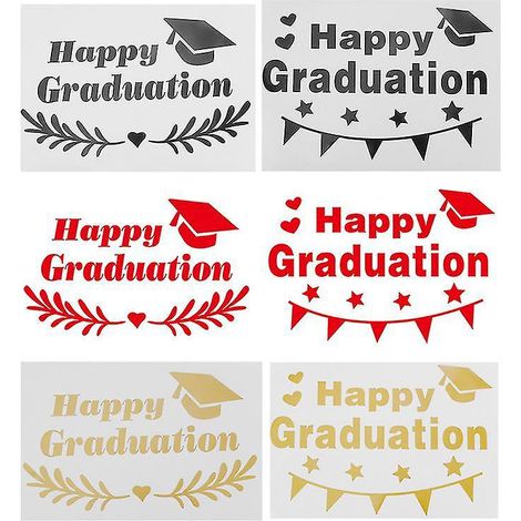 6 autocollants de ballons de remise de diplôme (1/3)