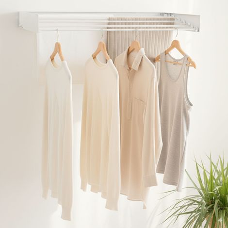 Étendoir mural pliable extensible rétractable Dryva 80 InnovaGoods FIL A LINGE - TANCARVILLE - ETENDOIR - SAC DE SECHAGE