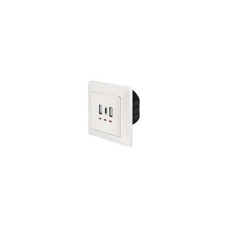Toma empotrable LogiLink PA0254 3 puertos USB 3 A (1/2)