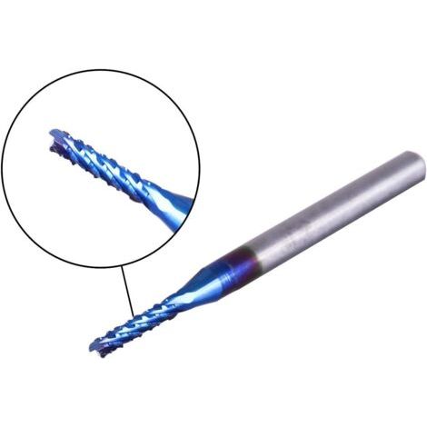 Fraise CNC 10Pcs Nano Blue Coat, 0,8-3 mm, queue de 1/8 (1/4)