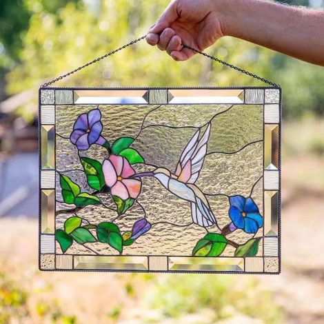 Oiseau - Suspension Pour Fenêtre En Acrylique - Décoration Intérieure Pour Vitre Et Mur - 20 cm x 15 cm - 1 Pièce (1/5)