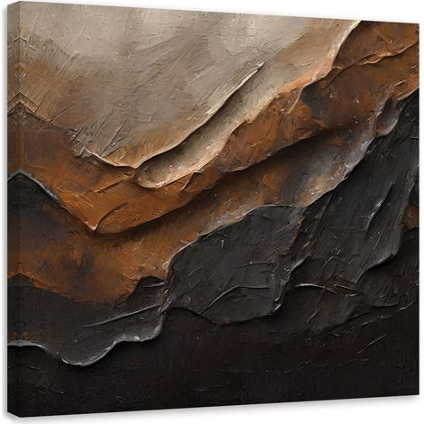 Tableau sur toile Tableau sur toile Texture abstraite marron 3D 50x50 (1/5)