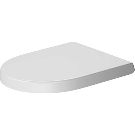 Duravit Sedile WC Starck 2/Darling New, coperchio WC con chiusura ammortizzata, coperchio WC in plastica duroplastica, con cerniere in acciaio inossidabile, bianco (1/4)