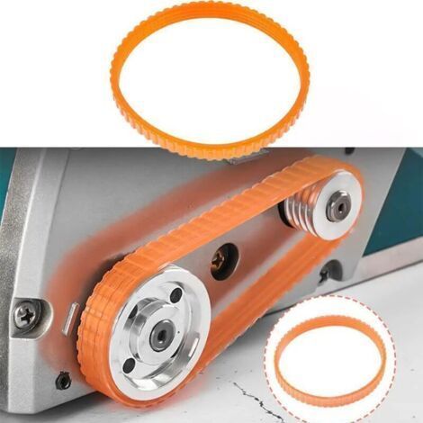 Vakuum-1900B Courroie de raboteuse électrique dentée de rechange, 9,6 mm de largeur, orange, lot de 2