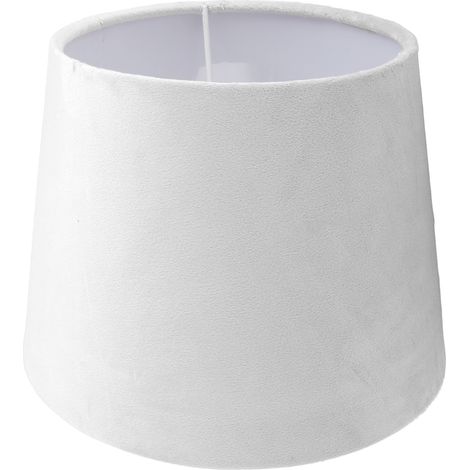 Petit abat-jour conique en tissu fait main pour lampe de table et lampe sur pied E27 E14 polyvalent blanc Ø16.5/21.5cm H16cm 1 pièce (1/5)