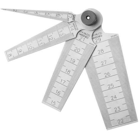 Jauge Conique à Trou Palpeur à Coin Haute Précision Jauge Conique en Acier Inoxydable Règle Jauge Conique Inspection de Soudage Outil de Mesure (1/5)
