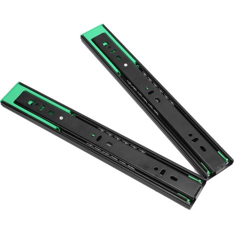 Glissière de tiroir à roulement à billes avec amortissement, 3 sections en acier laminé à froid pour meubles (1/5)