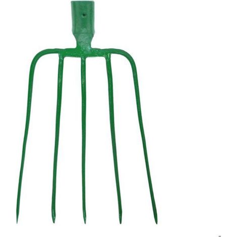 Fourche Agricole - 5 Dents - Non Montée - Pour Travail En Champ Et Jardin - 1 Pièce