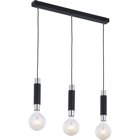 Lampada sospensione moderna nera 66 cm 3xE27 Jupiter