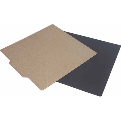 Tôle d'acier magnétique dorée 235x235mm pour imprimante 3D, feuille poudre adhésive, accessoire remplacement, plateau flexible aimanté (1/5)
