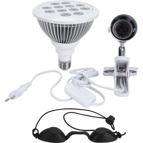 Lampe de luminothérapie bleue 24W pour soins de peau, traitement de l'acné et jaunisse bébé, 110‑240V prise EU (1/5)