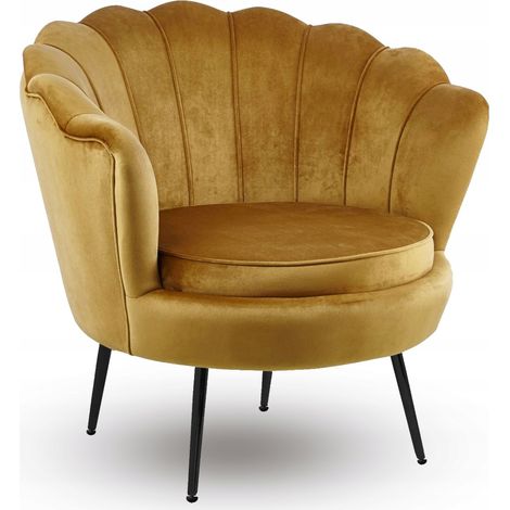 SILLÓN DE SALÓN CURRY GRANDE PATAS DE METAL NEGRO TAPIZADO (1/4)