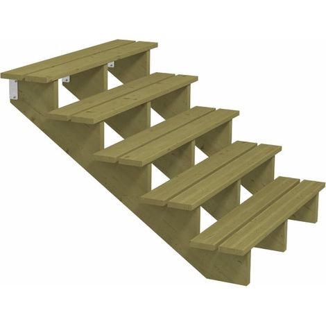 Plus Außentreppe Kiefer 5 Stufen 120 cm breit Außentreppe (1/3)