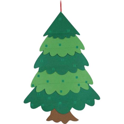 Arbol De Navidad De Fieltro - Para Niños - Decoracion Navidena Para Pared - Kit Manualidades - 1 Unidad (1/5)