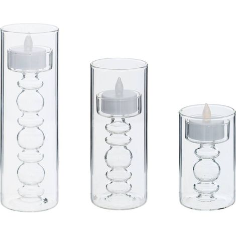 Vela LED transparente Lena 6x6cm - Atmosphera créateur d'intérieur
