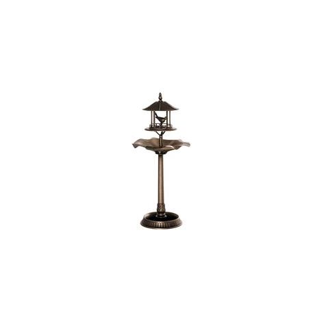 Vogeltränke, Vogelfutterhaus und Pflanzgefäß in einem, Maße Ø 50 x 113 cm (Höhe), Polypropylen in Antikbronze