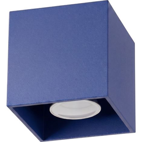 Deckenleuchten Quad ultramarin 1xGU10 10cm Aluminium Sollux (1/5)