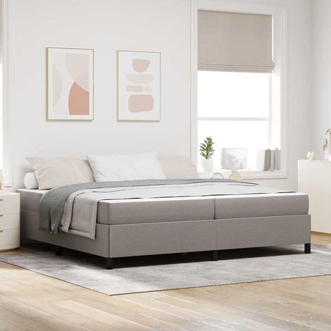 Boxspringbett mit Matratze Taupe 200 x 200 cm Stoff (1/5)