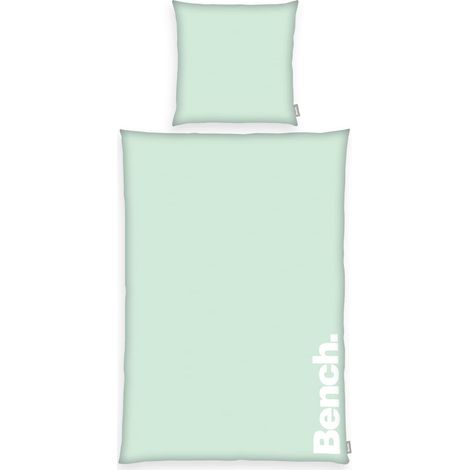 Parure de Lit, Pastel Colours, Taie Oreiller Env. 80 x 80 cm, Housse de Couette Env. 135 x 220 cm, avec Fermeture Éclair, 100% Coton, Couleur : Vert/Blanc, Réf. : 4412603050 (1/5)