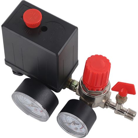 Petit régulateur de soupape de commande de pressostat de compresseur d'air avec jauges