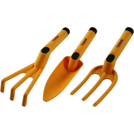 HOTECHE herramientas jardineria plastico 3 piezas juego , Juego de herramientas de jardinería de plástico Hoteche Realizados en fibra de vidrio Kit de tres piezas compuesto (1/4)
