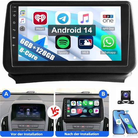 Autoradio Android 14 à 8 cœurs Pour Opel Zafira Tourer C (2011-2016) Apple CarPlay GPS 6+128G CAM (1/5)