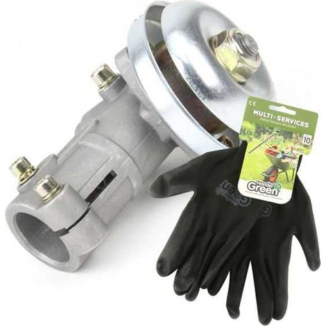 Renvoi d'angle pour débroussailleuse carré 5x5 mm + gants multi-services (1/5)