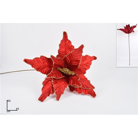 STELO POINSETTIA 60CM ROSSO