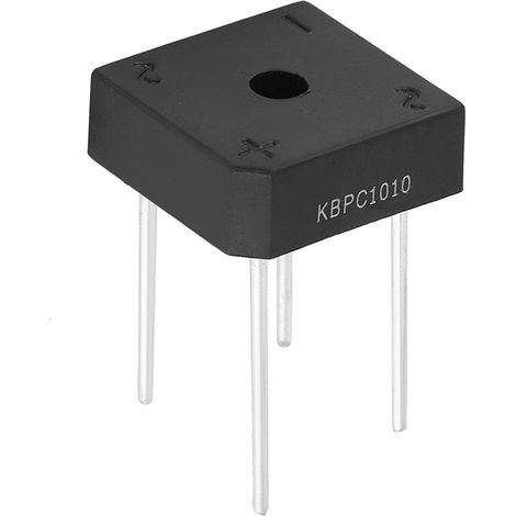 Pont redresseur, Pont redresseur 10 A 1000 V pour Circuits électroniques industriels, appareils ménagers, réparation de projets électroniques à Large Gamme (5 Pieces) (1/5)