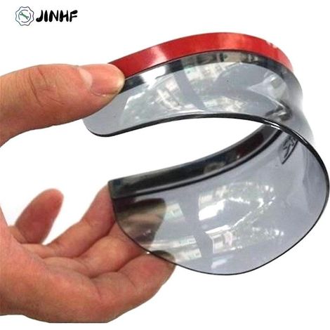 2 pare-pluie universels flexibles en PVC pour rétroviseur intérieur, protection anti-pluie, accessoire de voiture (1/5)