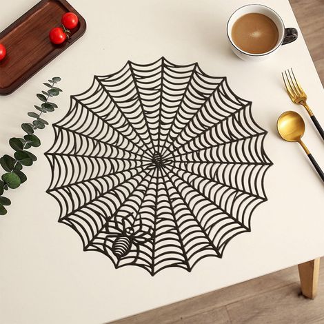 Placemat - Isolant Thermique - Pour Cuisinière Poêle Bol Tasse - PVC Noir - 38 x 38 x 1 cm - 1 Pièce