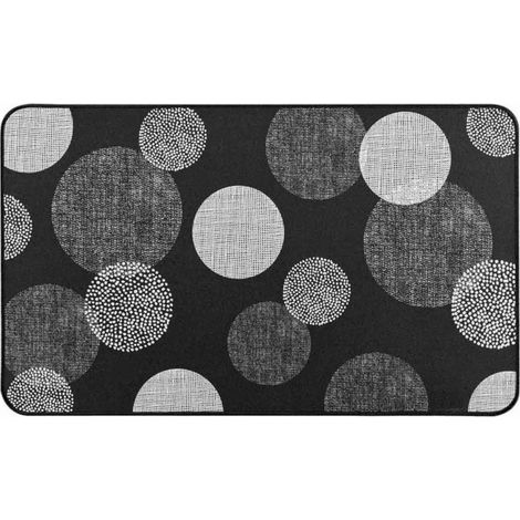 Tapis Déco Imprimé "Oxana" 45x75cm Noir (1/2)