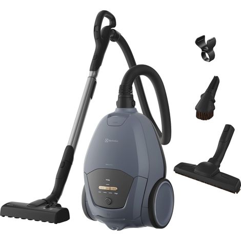 Aspirateur avec Sac EB71U2LDB, Ultra Silencieux 59 DB, Brosse AllFloor Auto Tous Sols, Filtre Hygiène E12 Lavable, Rayon d’Action 12 m, 3,5 L, Bleu Denim Clair (1/5)