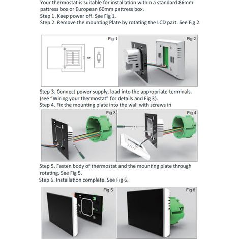 Thermostat programmable 95-240 V 5+1+1 écran tactile LCD à six périodes avec rétroéclairage fonction de verrouillage du thermorégulateur de chauffage de chaudière à eau/gaz