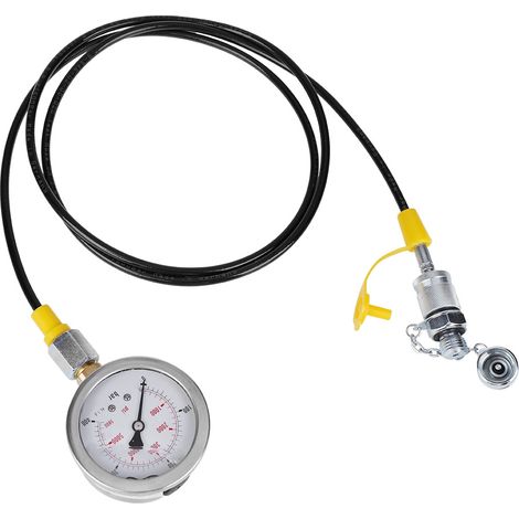 Kit de test de pression hydraulique pour excavatrice avec raccord de tuyau de test et manomètre (1/5)