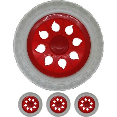 Set of 4 Heavy Duty Plastic Wheels for Shopping Cart and (1/5)
