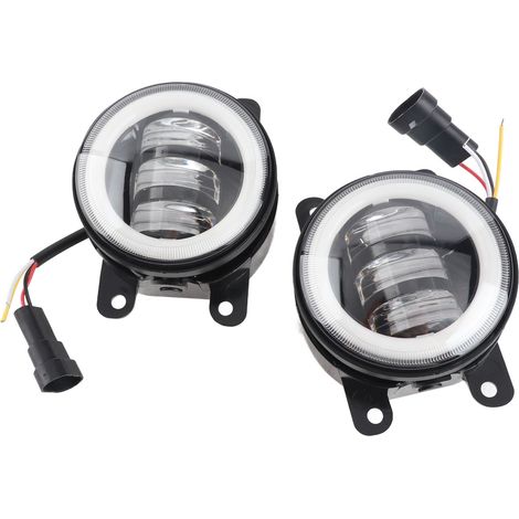 Phare antibrouillard avant à LED Angel Eyes 30 W 3000 lm 10-30 V universel pour voiture, camion, fourgonnette et remorque (1/3)