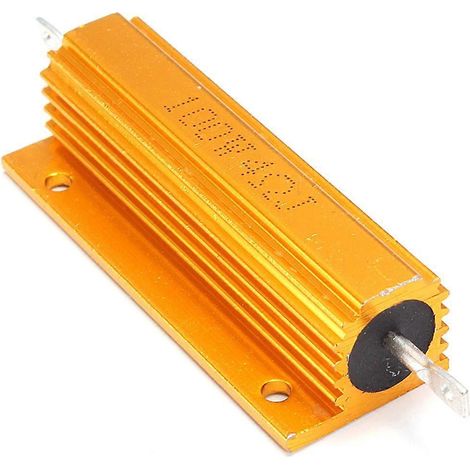 Résistance de puissance plaquée aluminium doré, 100 W, 4 ohms (4R) (1/3)