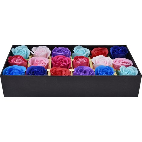 Fleurs de savon, 18 roses artificielles colorées, idéales pour Noël, la fête des mères, les mariages, la Saint-Valentin et les anniversaires. (1/5)