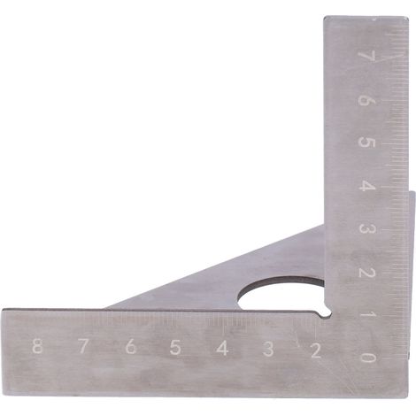 Équerre de menuisier en acier inox 90°/45° pour traçage et assemblage précis (1/5)