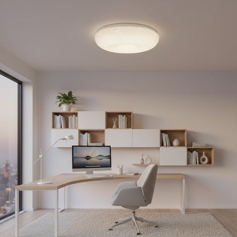 Plafonnier LED 35 31W 3000K 4000K 6000K Blanc Metal et Acrylique (1/5)