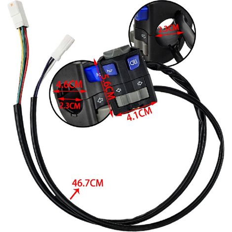 Motorcycle modification universal parts: left side with turn signal switch, left and right light buttons, ignition stop horn (1/4)
