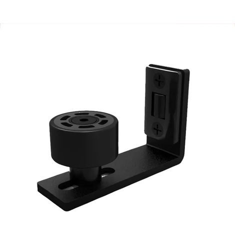 Guía de suelo ajustable, apta para guías de suelo para puertas/paredes/puertas correderas, paredes/puertas de madera, color negro. (1/5)